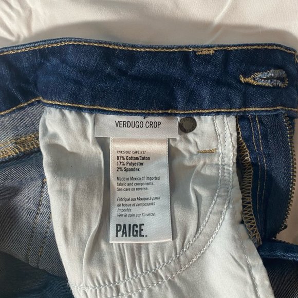 PAIGE Verdugo Crop Skinny Leg Denim | Women's Size 25 | Medium Wash - Picture 7 of 8